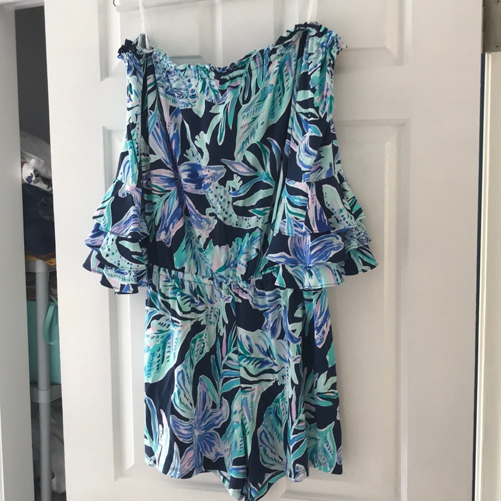 Off the shoulders romper.